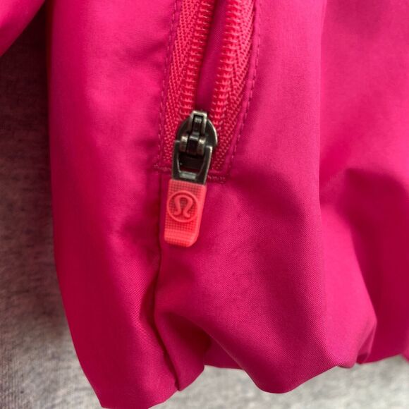 Lululemon Run Inspire Jacket Womens 8 Pink Dual Zipper Water Resistance Hood - Picture 6 of 16